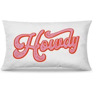 Preppy Funny Hot Pink Howdy Throw Pillow Covers Couch Western Cowgirl Cases